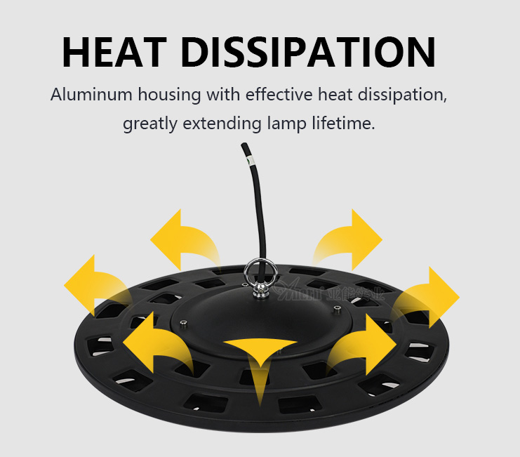 Anern Round shape UFO 200w industrial led high bay light