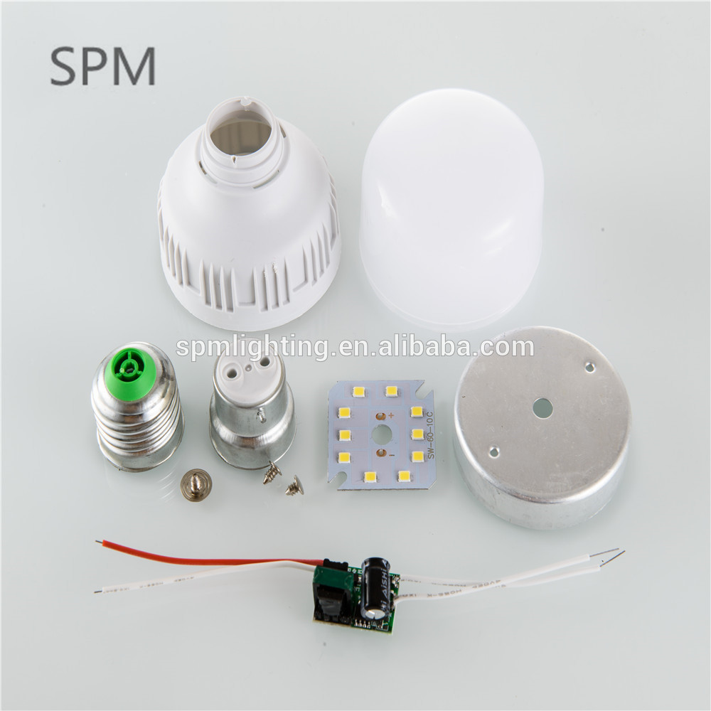 golden supplier 2016 hot sale e27 / b22 9w 13w 18w skd led bulb parts