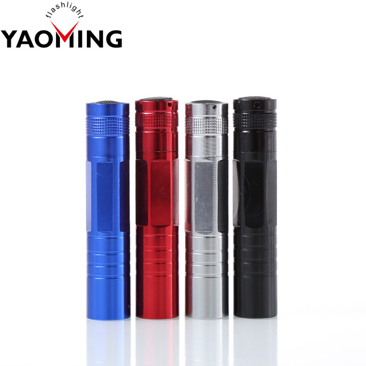 YM-8828 1*AA Battery Custom Color Straw Hat Brightness LED Torch Flashlight