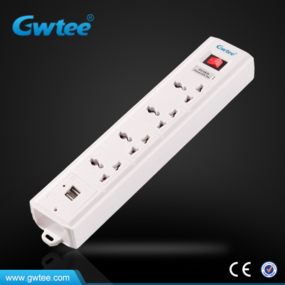 Universal power socket ,power strip with overload protection