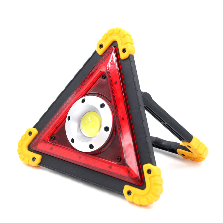 Portable Car Emergency Rechargeable floodlight road hazard led outdoor spotlight Warning sign light triangle emergency light