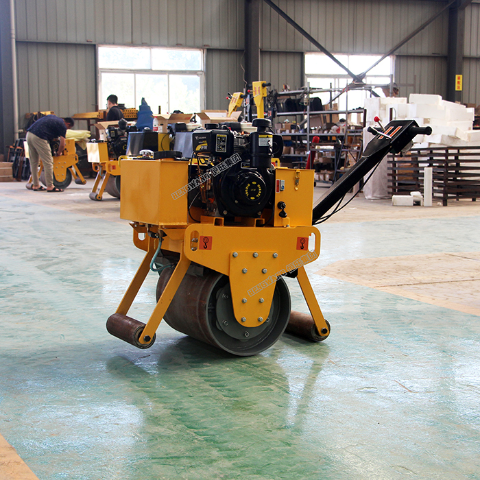 HW Single Drum Walk Behind mini road roller Roller Hand held roller compactor