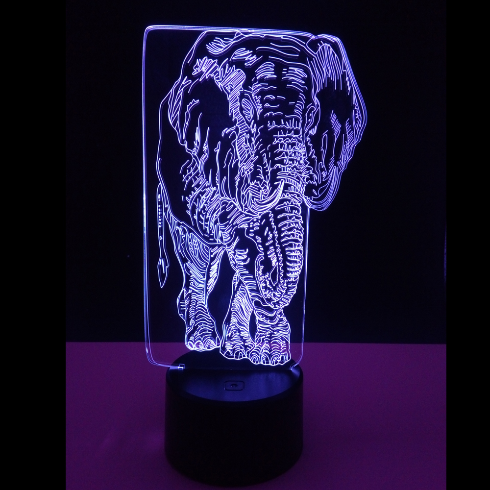 Hot Sale LED 3D Night Lights for Kids Illusion Light Customizable 7 color Touch Button Cartoon Desk Lamp Help Sleep