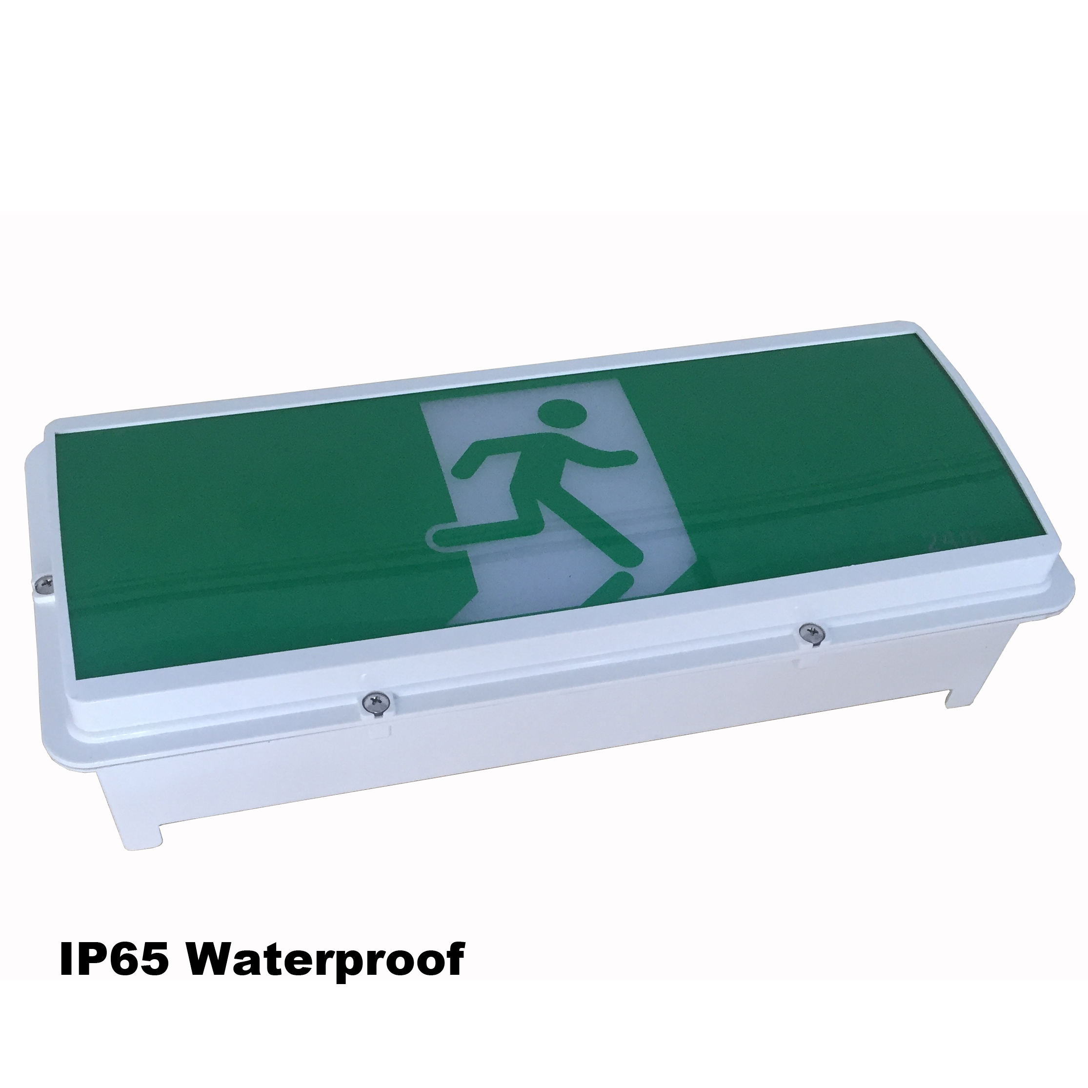 IP65 waterproof PC Body LED Emergency Exit Sign board,as2293/saa 24m LED Exit Sign light