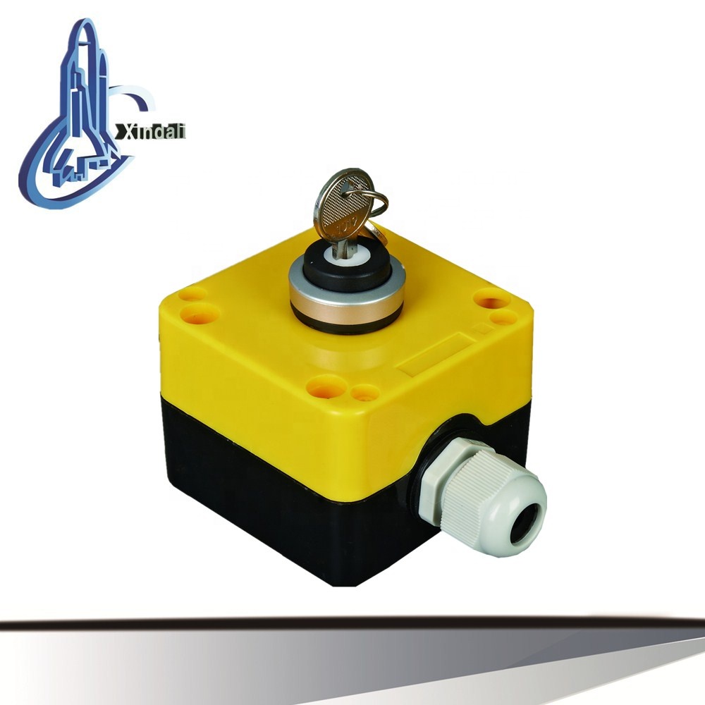 XDL722-JB142P IP67 2 position selector switch key release control box hoist crane remote control push button switch