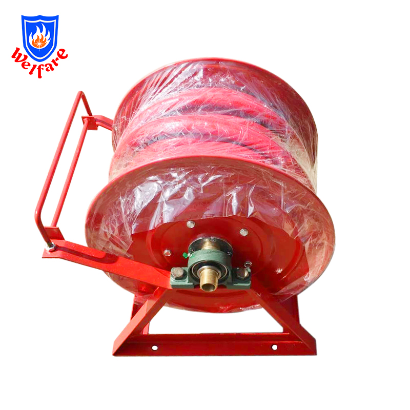 1inch x25m rubber Fire hose reel with stand base