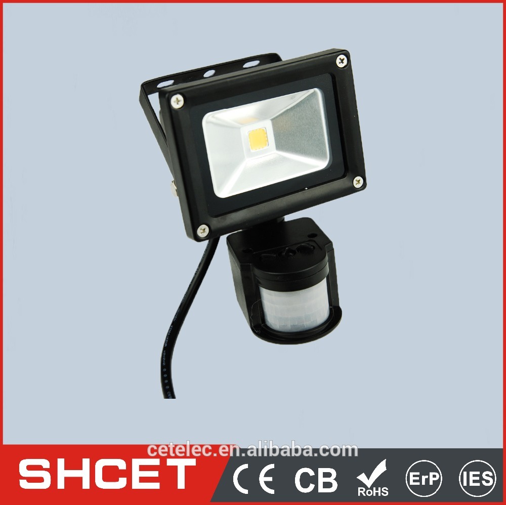 China Good Quality SHCET IP65 Outdoor Lighting 10W PIR led flood light