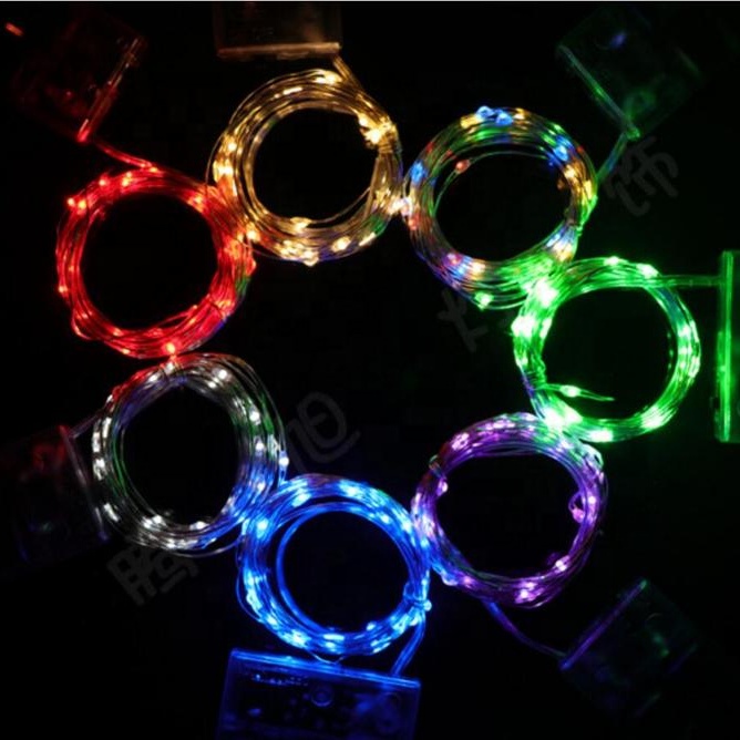 Safty Flexible 2m 3m 5m 10m 3AA Led Wire String Lights for DIY Wedding Party Christmas Decorations