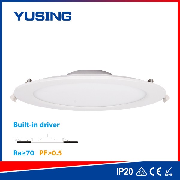 High Quality White Round Shape IP20 6 Watt LED Recessed Ceiling Down Light