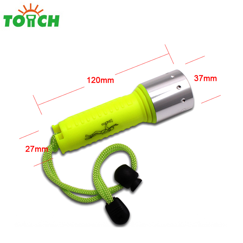 High Quality 50 Meter Dive Linterna t6 Scuba Diving Flashlight Underwater Led Hard Light Torch for 18650 battery