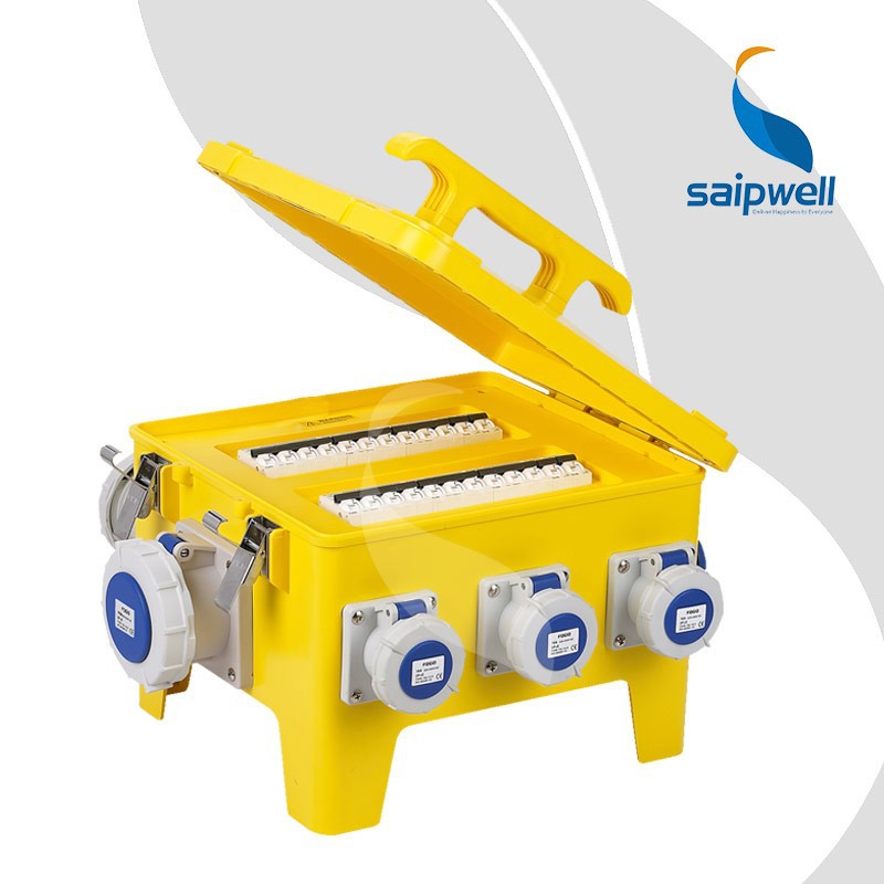 SAIP/SAIPWELL CE Certificate 380V 3 Phase In And 220V Output Power Mobile Socket Box