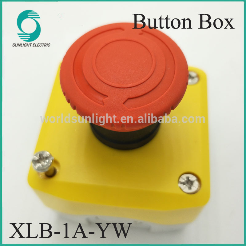 XLB-1A-YW 68*68*53mm 1NO 1NC waterproof Mushroom Emergency Stop Push Button Switch box