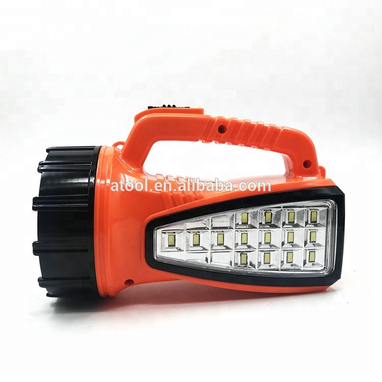 High quality led plastic portable flashlight  rechargeable torch