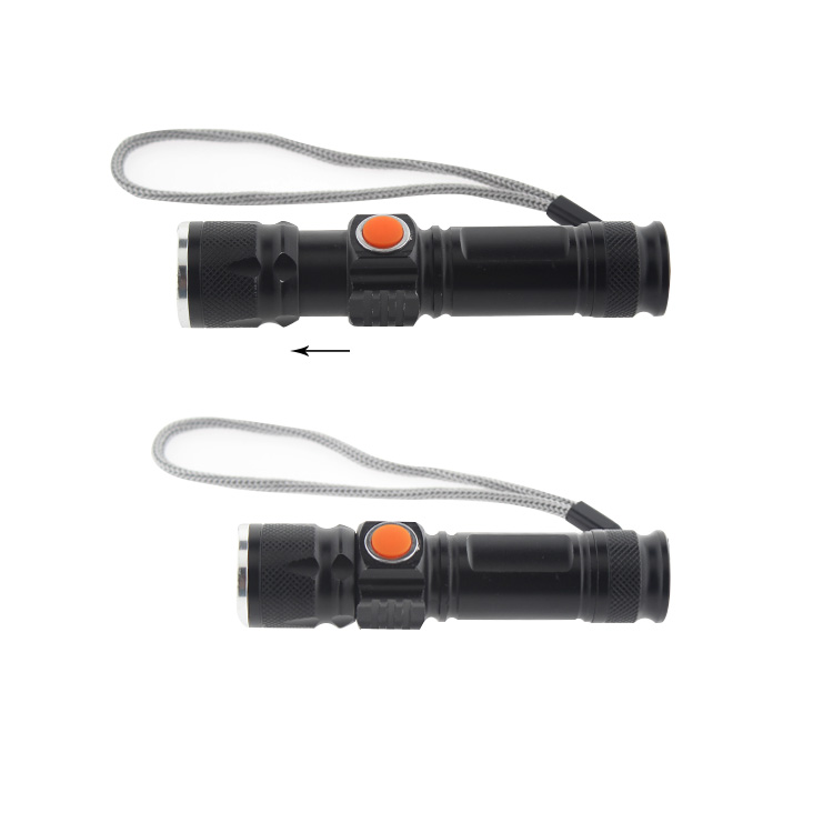 Mini USB Built In 18650 Rechargeable Battery LED Torch Flashlight