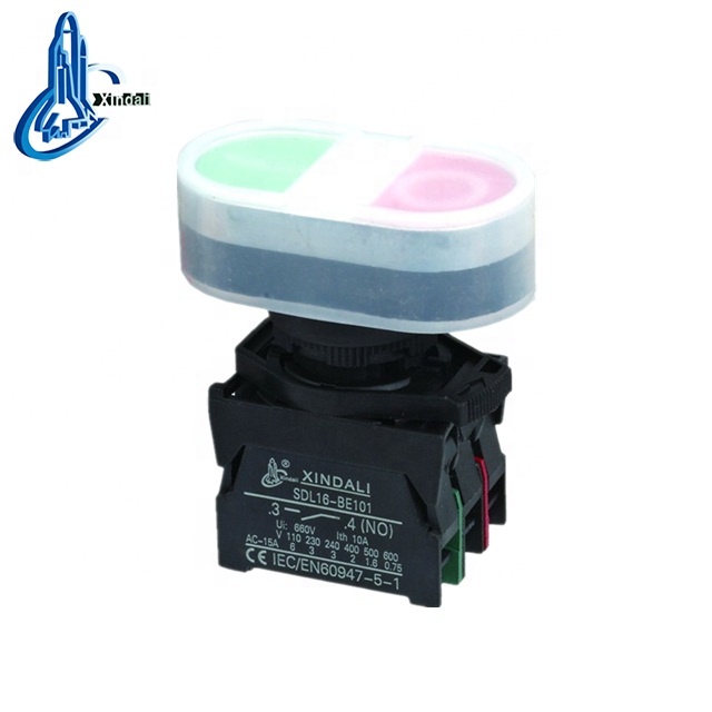 industrial water proof cover push button switch without pilot light red yellow green XDL21-CB9325