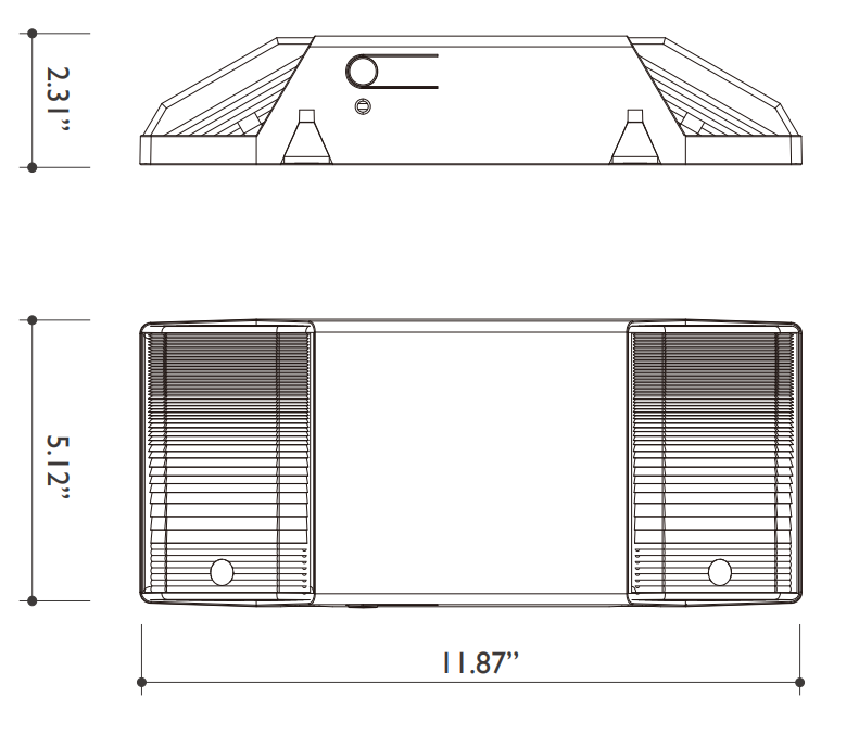 Led Two Head Emergency Light With Battery Back-Up