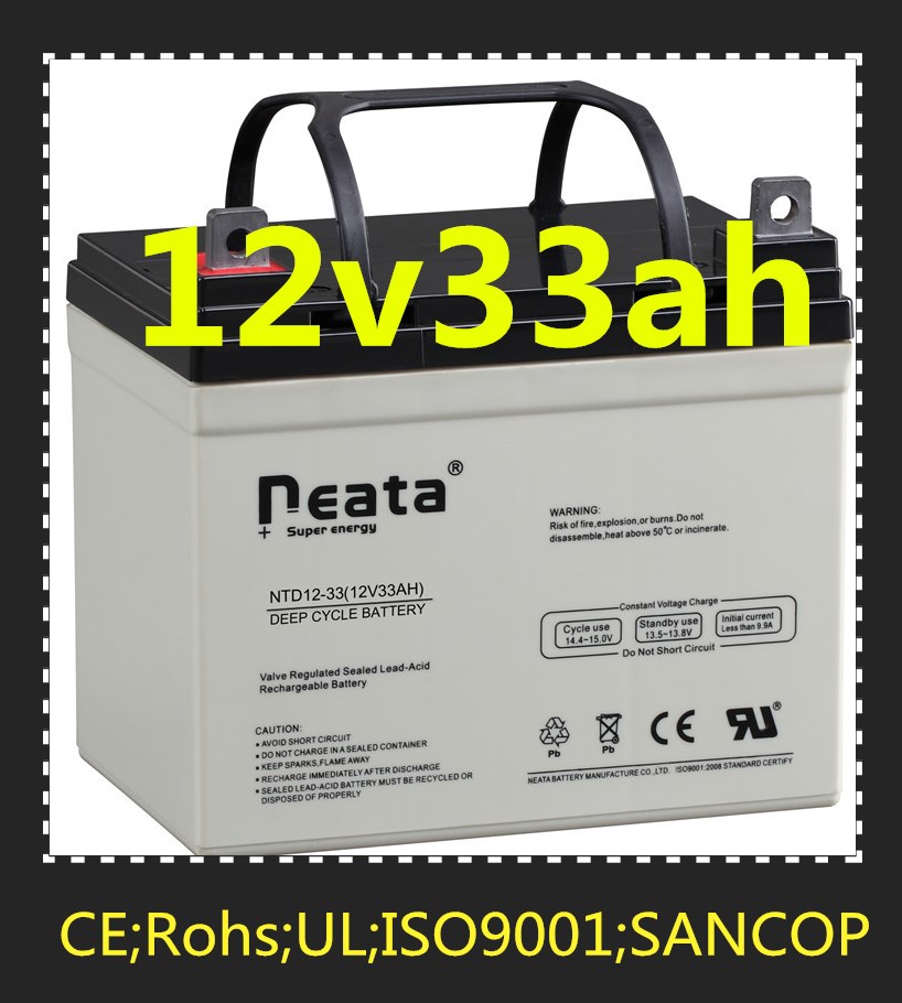 Neata china 12V battery sealed lead acid 12v 33ah 20hr ups battery