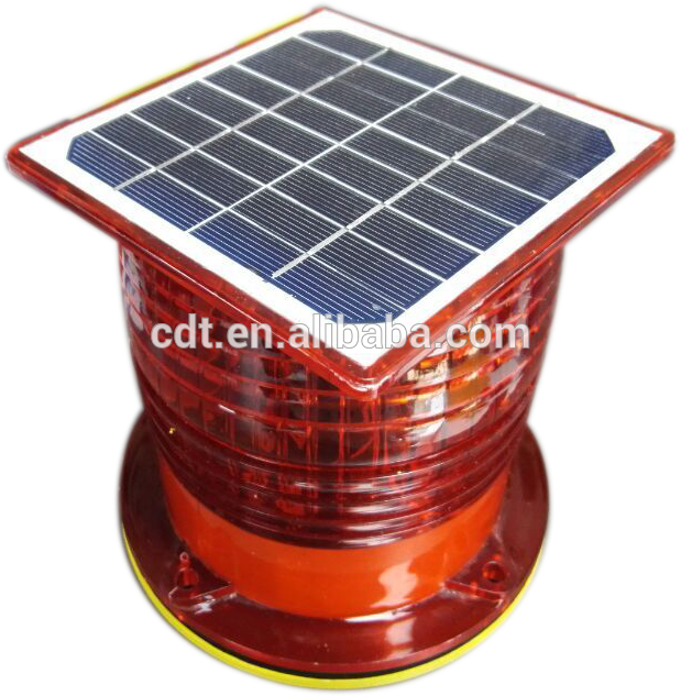 Mini solar panel low intensity obstruction warning light with 3W 32cd light intensity