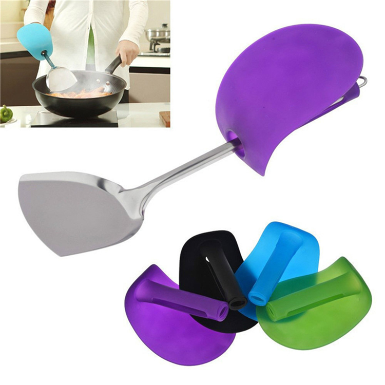 Removable Spatula Cover Anti Oil Skin Protection Splashing Screen Spatula Cover Hand Protector Kitchenware Cooking Tool