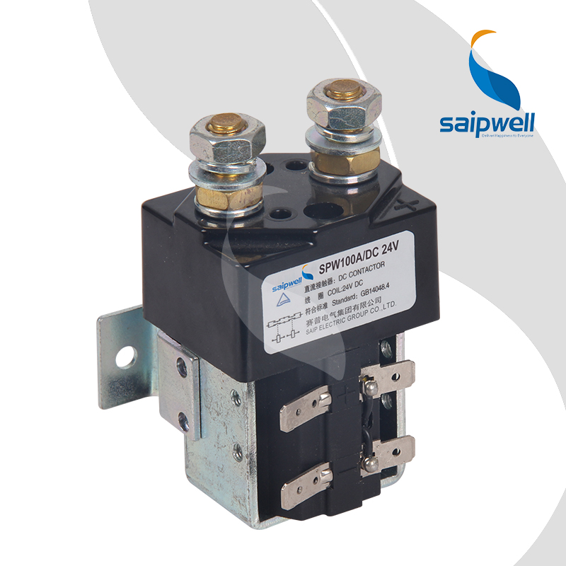 SAIPWELL Low Price High Quality Single Phase 100A 24V DC Magnetic Contactor