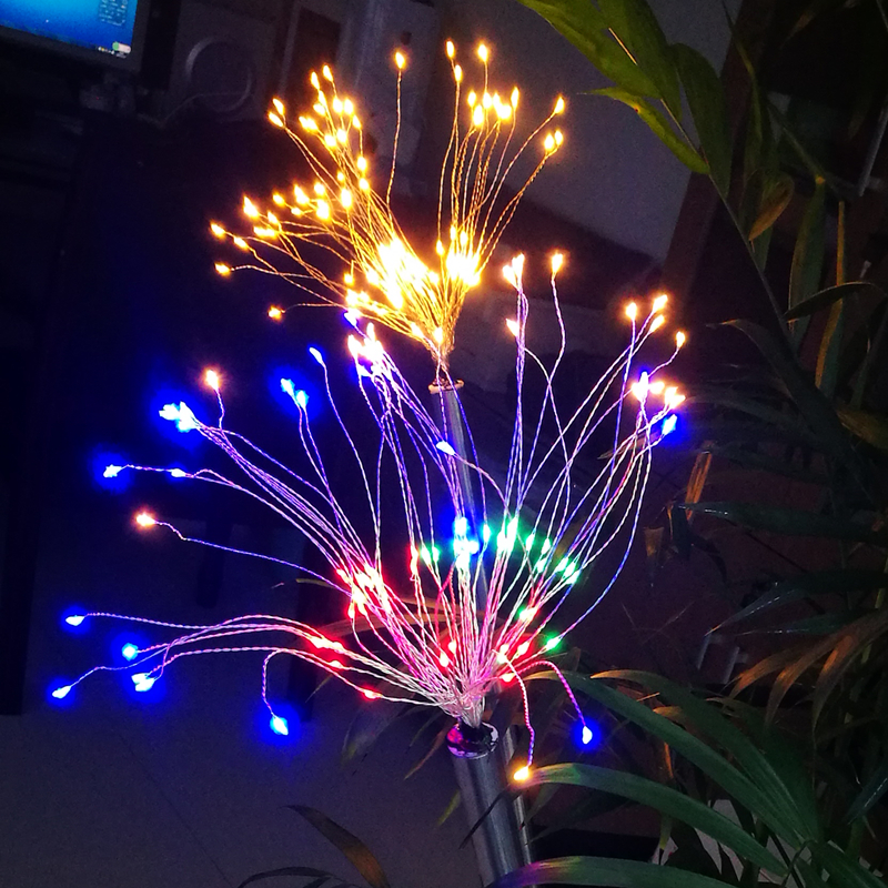 100 LED Micro Lights Dandelion String Lights LED Fireworks Copper String Lights Bouquet Shape