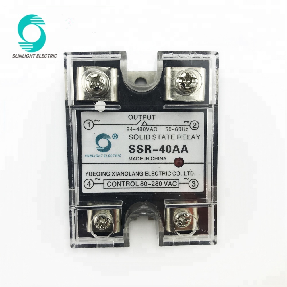 ZG3NC-240A SSR-40AA 90-250V AC to 24-240V AC 40 amp ssr solid state relay