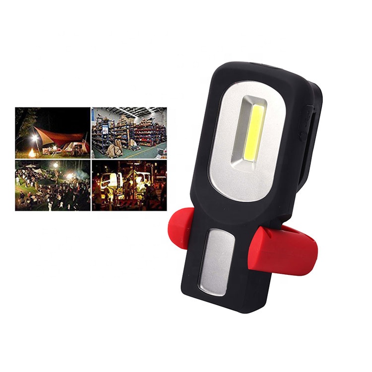 Work light led flashlight magnetic cob working lamp handheld hook torch