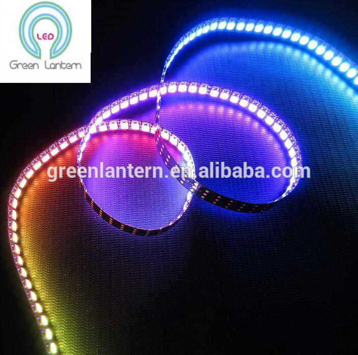 Addressable 2m 144LEDs/m DC5V WS2813 RGB full color led pixel strip;waterproof in silicon tube;IP66,with 144pixels/M;BLACK PCB