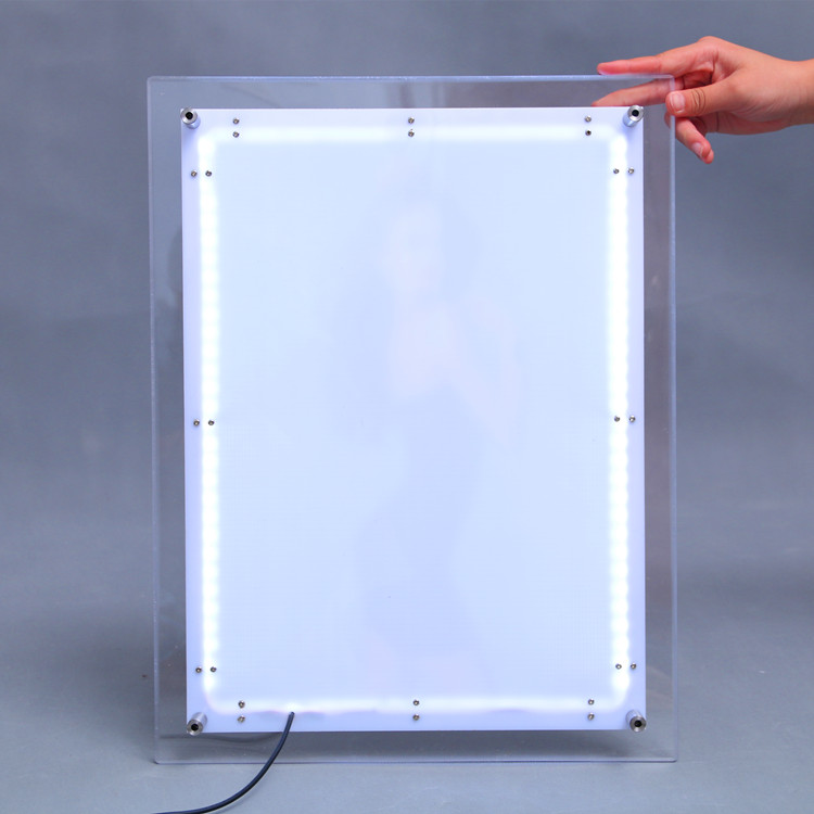 Restaurant photo advertising picture frame acrylic led light box A0 A1 A2 A3 A4 led wall hanging light box