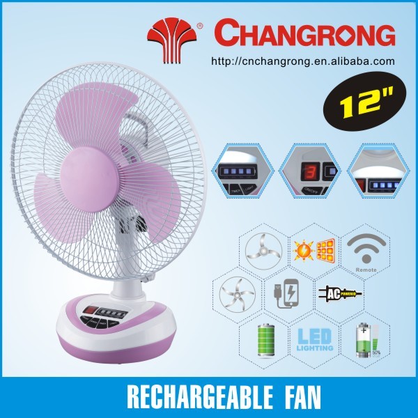 12portable rechargeable fan