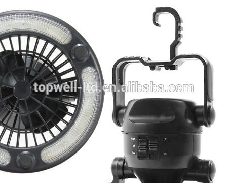 18 LED 2 IN 1 tent camping using portable battery fan with light