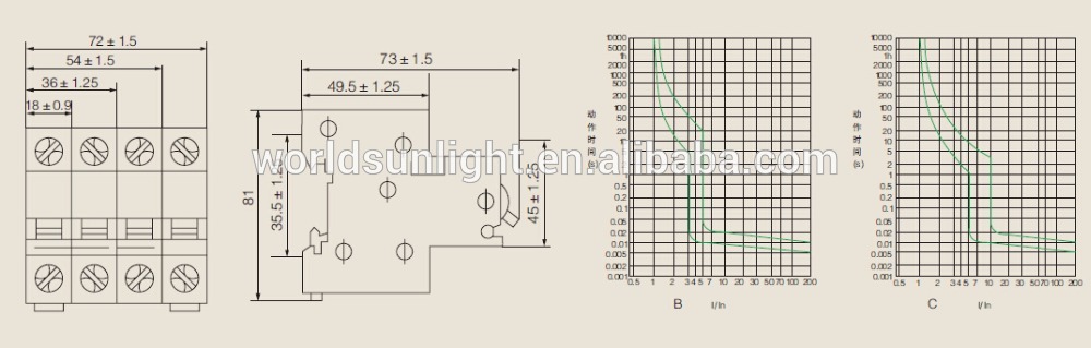 c60 c65 c60n c65n type XC60N series 1P 2P 3P mcb c60n miniature circuit breaker mcb