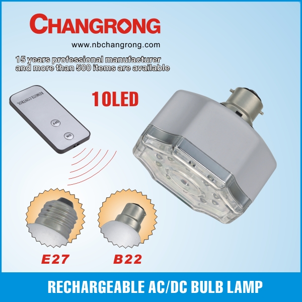 led rechargeable AD/DC bulb lamp