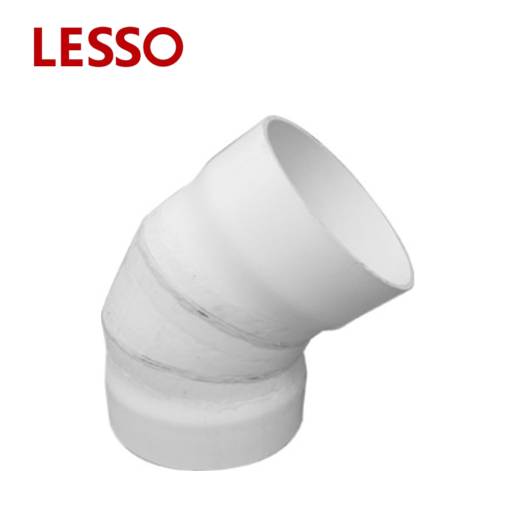 LESSO pvc Drainage pvc pipe Fittings 45 degree small diameter pipe elbow