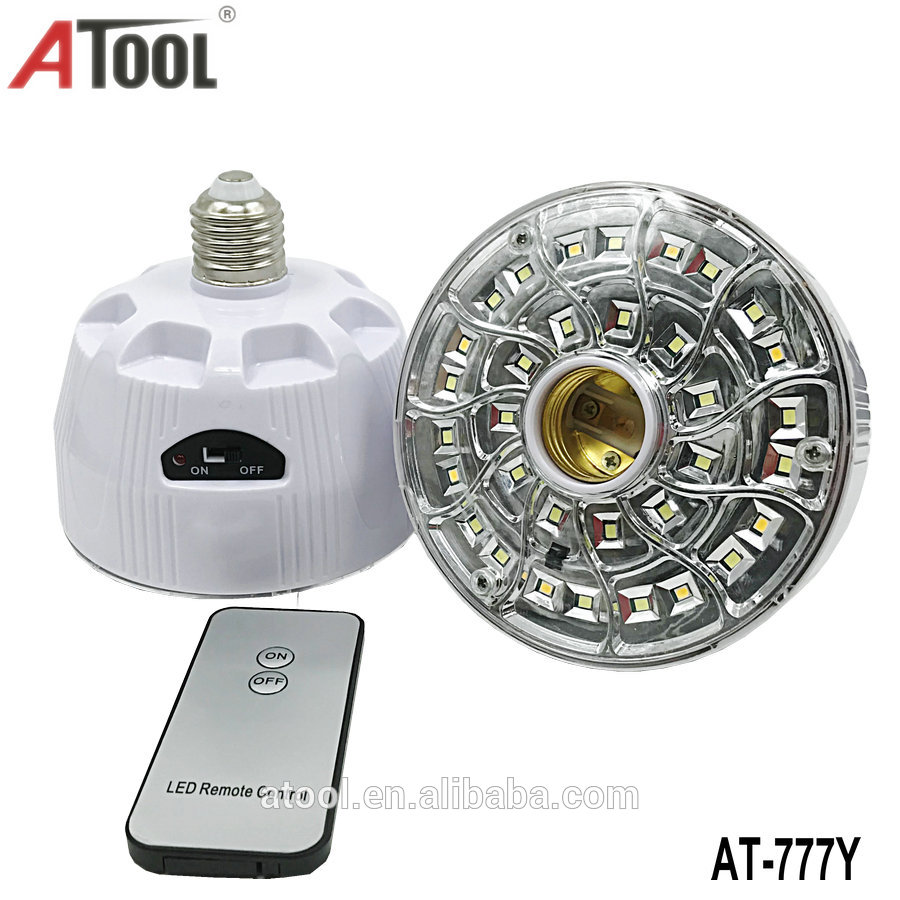 Atool led bulb e27 rechargeable emergency bulb with remote control