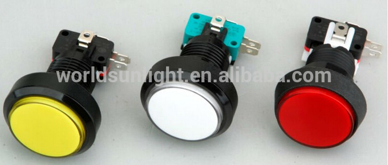 PBS-32-2 Diameter 46mm SPDT illuminated Momentary round Game Machine Arcade Push Button Switch