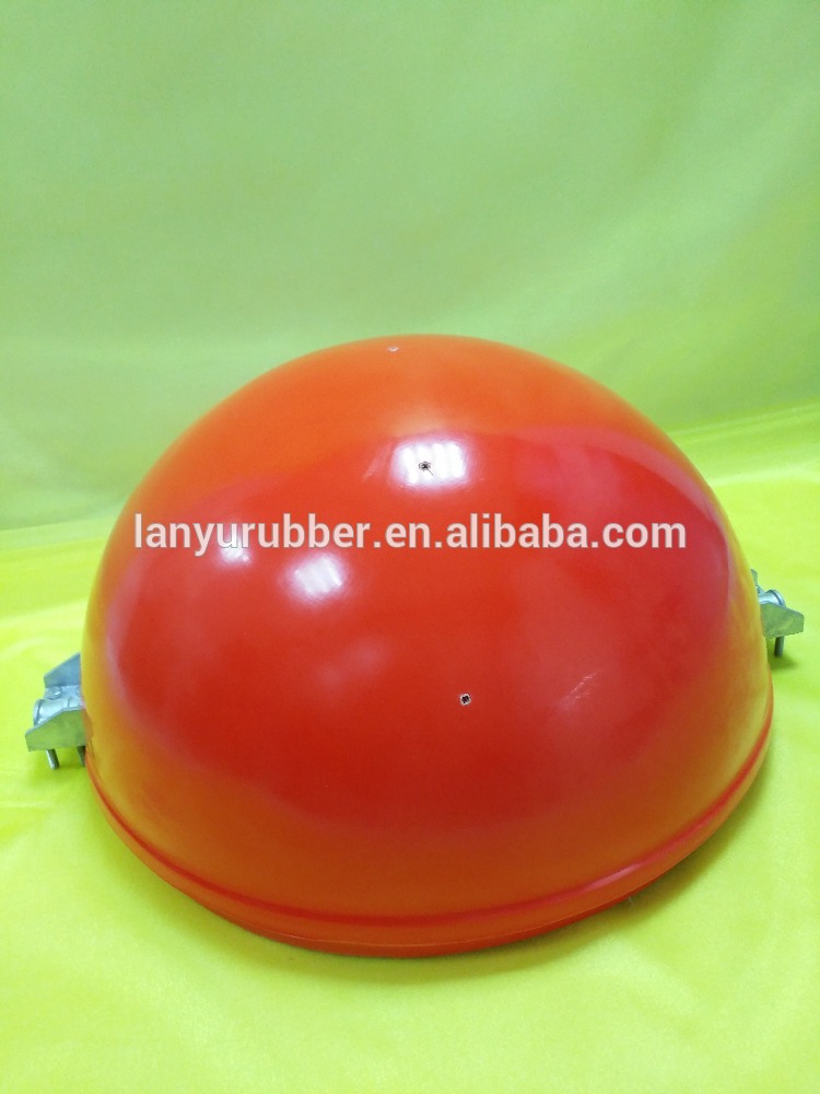 Aerial marker ball for transmission line aircraft warning sphere