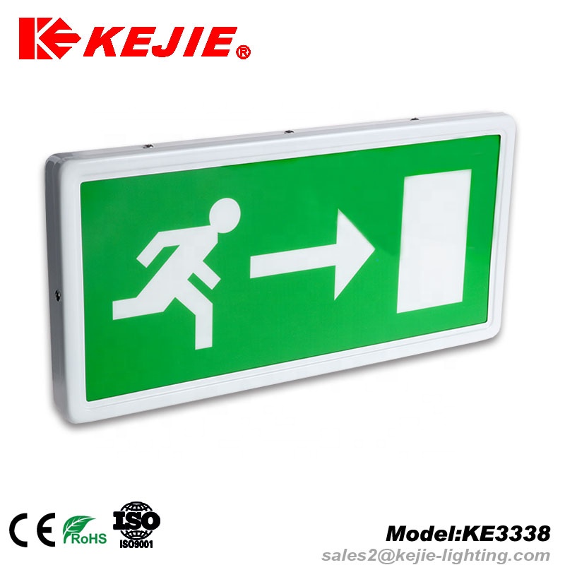 IP20 wall mounted emergency exit sign box with LED or fluorescent lamp