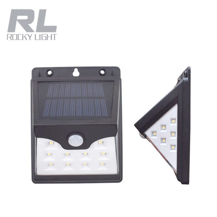 Hot Sale Rechargeable Battery Powered Waterproof IP65 Small PIR Motion Solar Sensor Wall Light