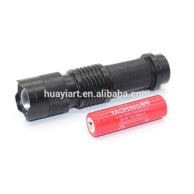 Multifunctional mini portable military tactical aluminum focusable rechargeable led flashlight