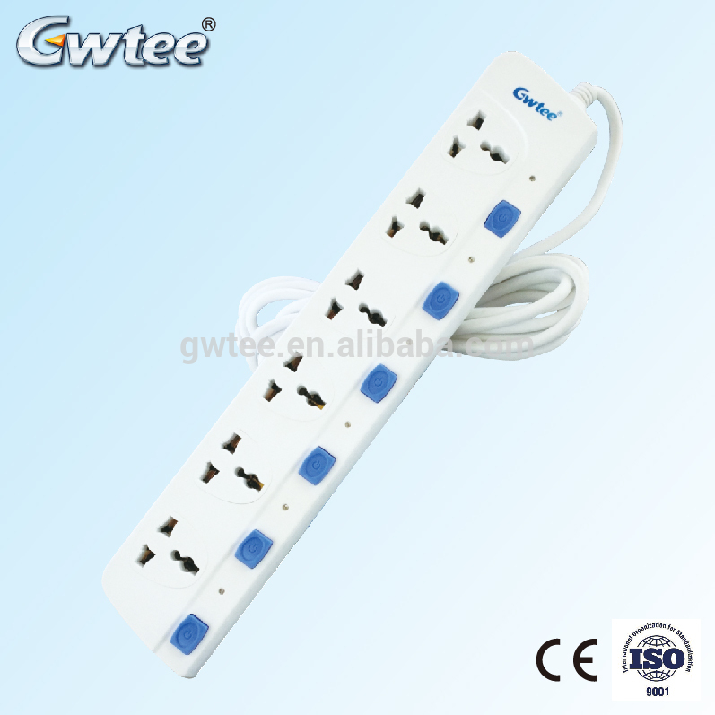 GT-6225 10A 250V multi switches sockets, electric power socket