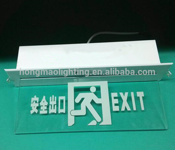 Aluminum led ceiling acrylic running man exit sign