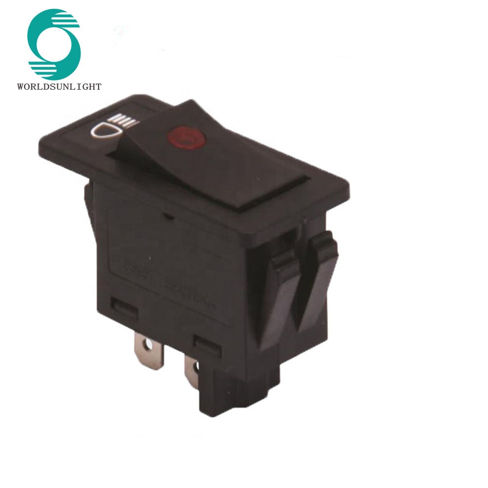 ASW-30D ON-OFF 24V SPST 3P illuminated Angel Eyes automotive rocker switch