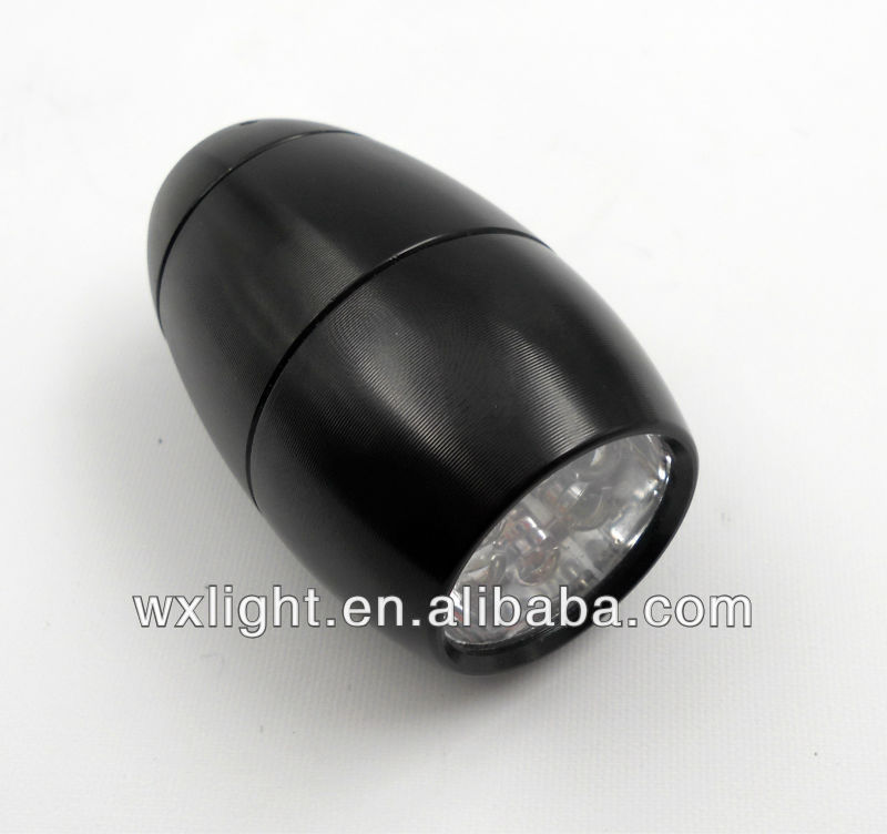 HOT SELL Egg shape 5 led aluminum flashlight