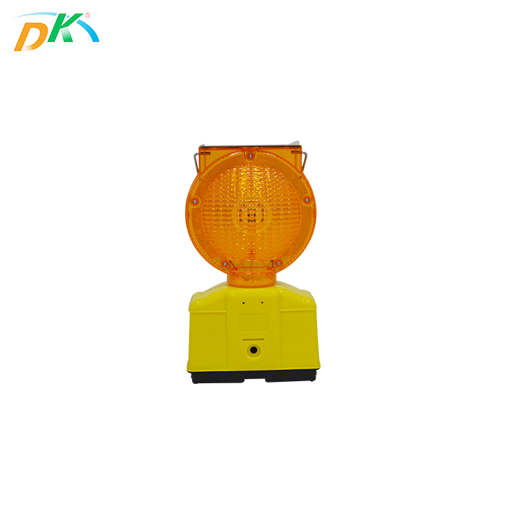 DK LED CE Solar Powered Road Construction Safety Barricade Blinking Warning Light