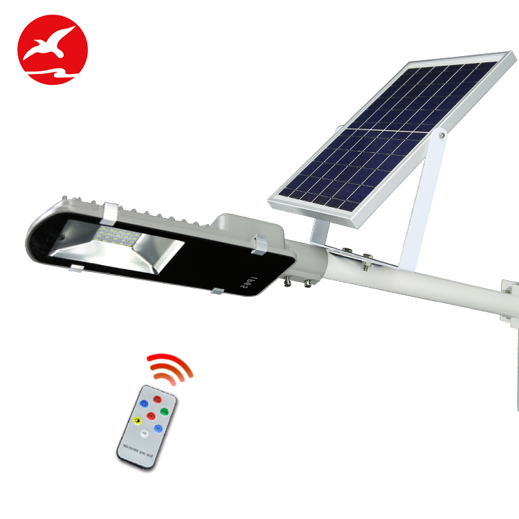 Super bright guangdong outdoor Ip65 10w 20w 30w 50w led street garden solar light with pole