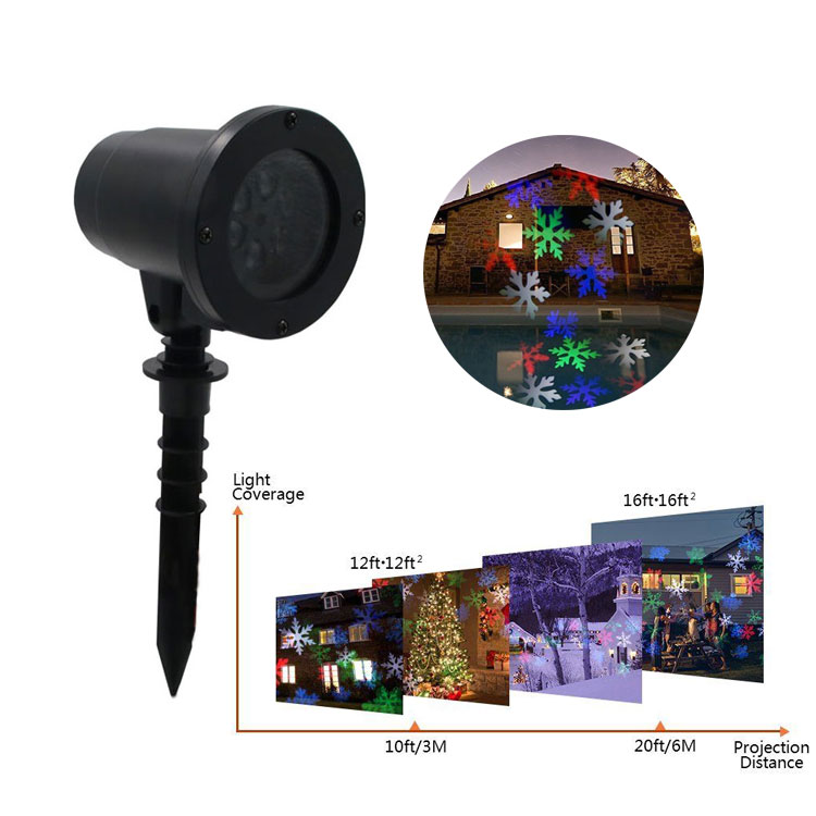 Waterproof Outdoor LED Projector Snowflake Christmas Garden Lamp Lights