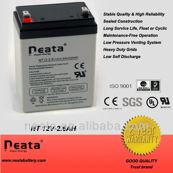 Inverter Battery 12V 2.6AH in storage batteries