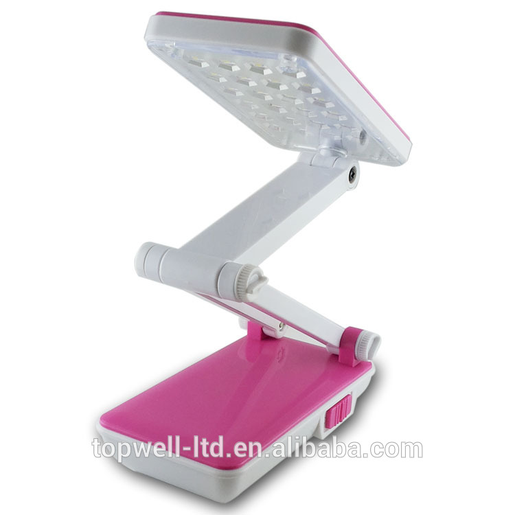 rechargeable 24 smd collapsable led desk lamp