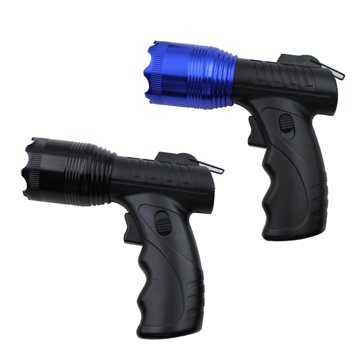 New Hot Sale Ergonomic Pistol Grip Zoomable Led Light Flashlight